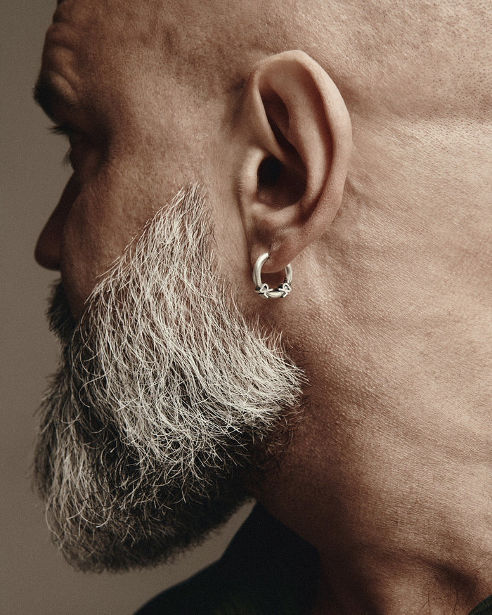 Silver hoop earring REYTEL