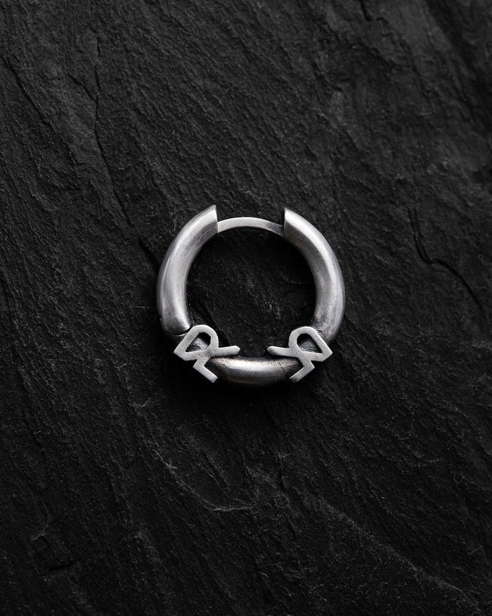Silver hoop earring REYTEL