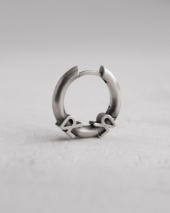 Silver hoop earring REYTEL