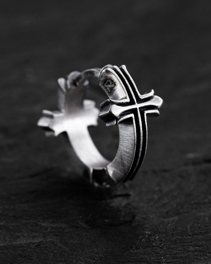Silver hoop earring VERITA