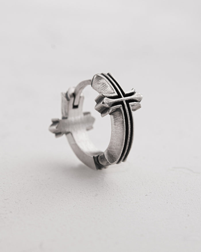 Silver hoop earring VERITA