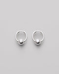 Silver hoop earrings BUBBLE