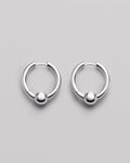 Silver hoop earrings BUBBLE