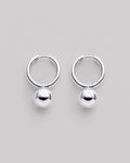 Silver hoop earrings BUBBLE