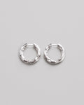 Silver hoop earrings CRATERS