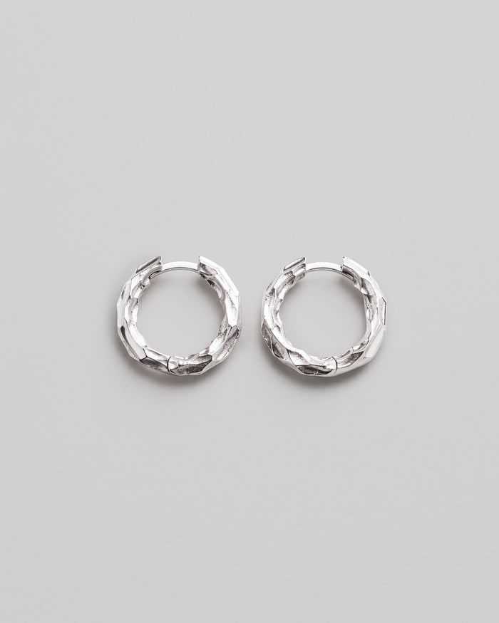 Silver hoop earrings CRATERS