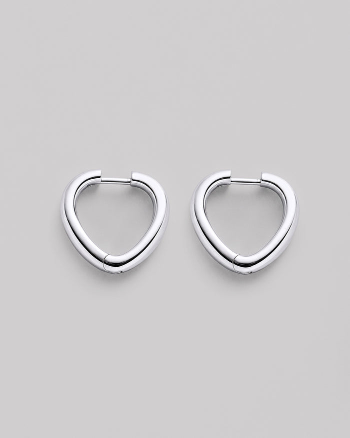 Silver hoop earrings DELIA