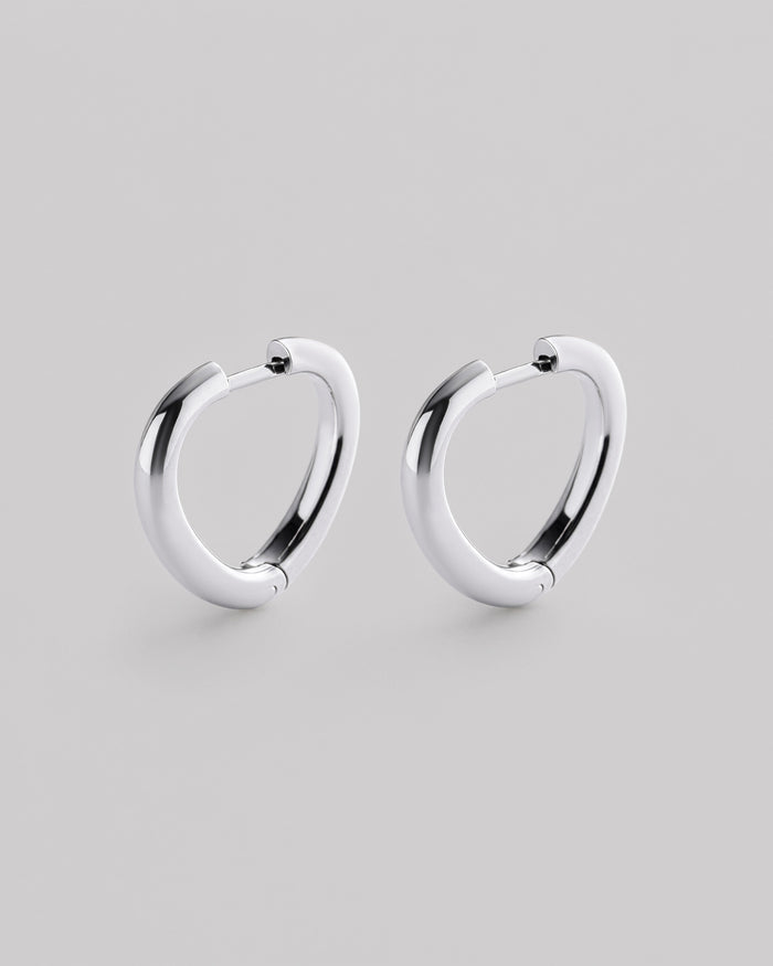 Silver hoop earrings DELIA