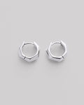 Silver hoop earrings FACETS