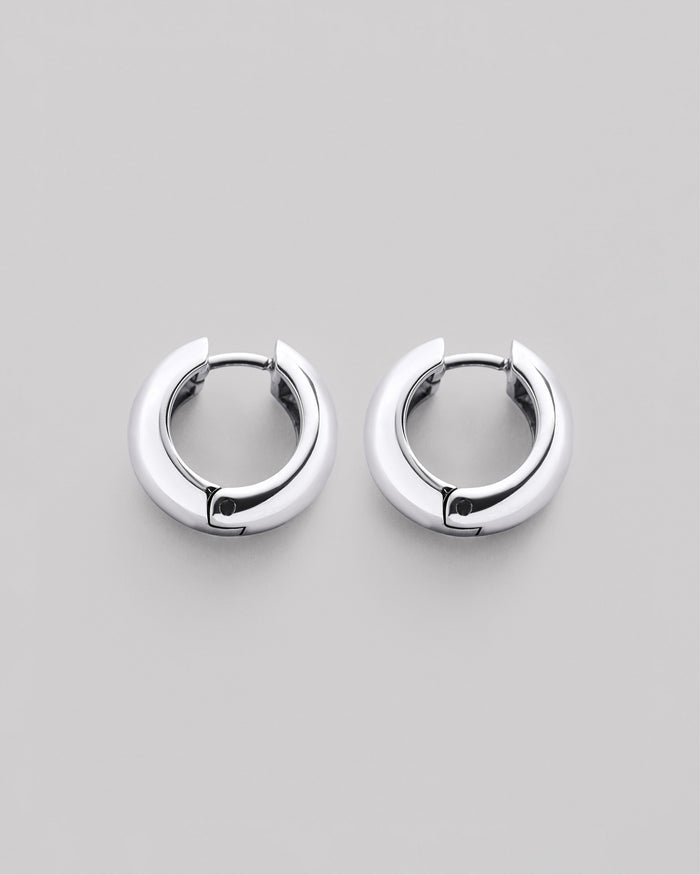Silver hoop earrings LEVIA