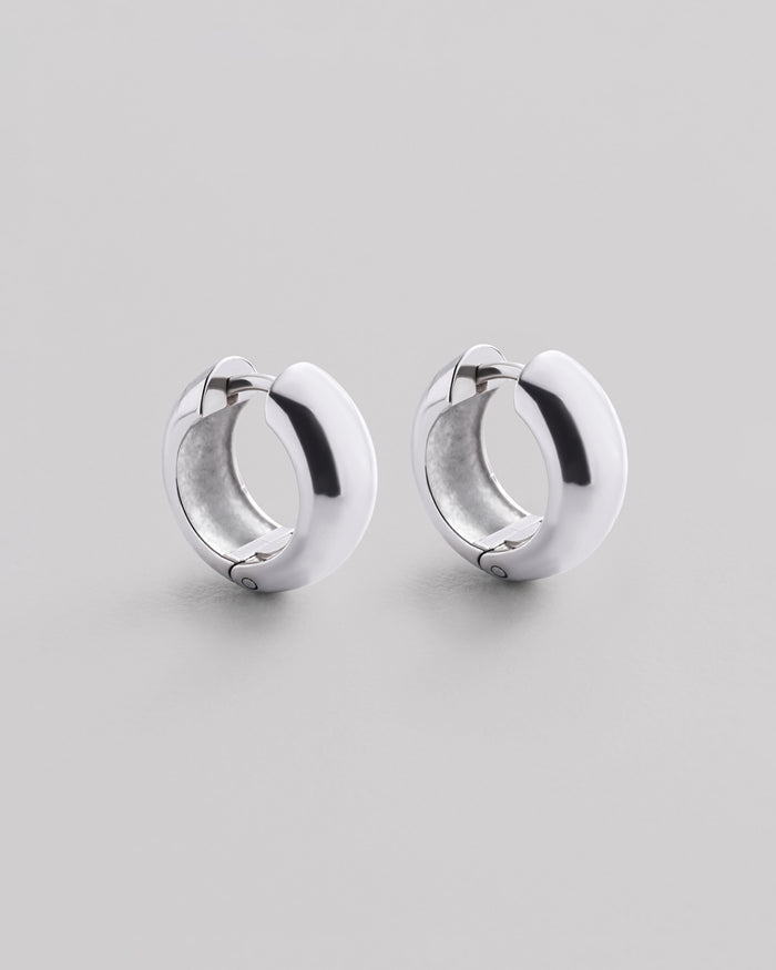 Silver hoop earrings LEVIA