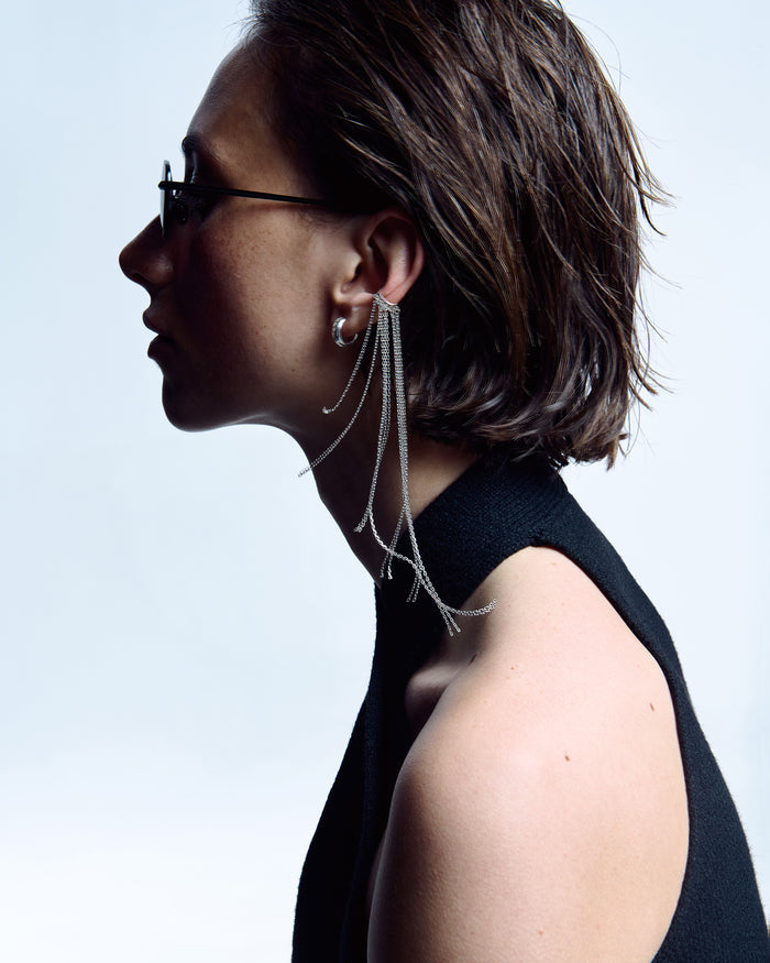 Silver hoop earrings LEVIA