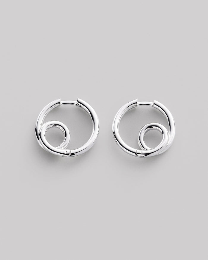 Silver hoop earrings LOOP