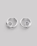 Silver hoop earrings LOOP