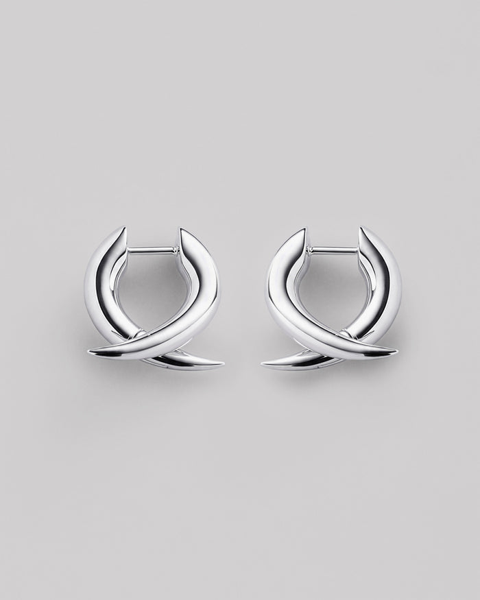 Silver hoop earrings PUNTA