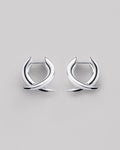 Silver hoop earrings PUNTA