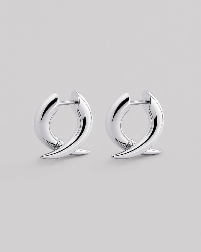 Silver hoop earrings PUNTA