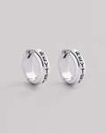 Silver hoop earrings REYTEL