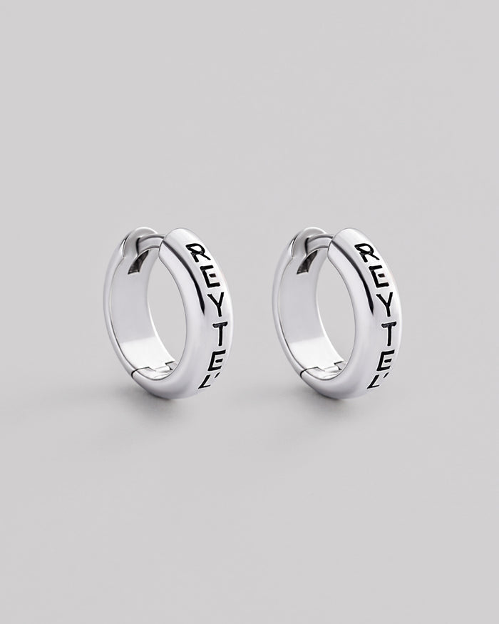 Silver hoop earrings REYTEL