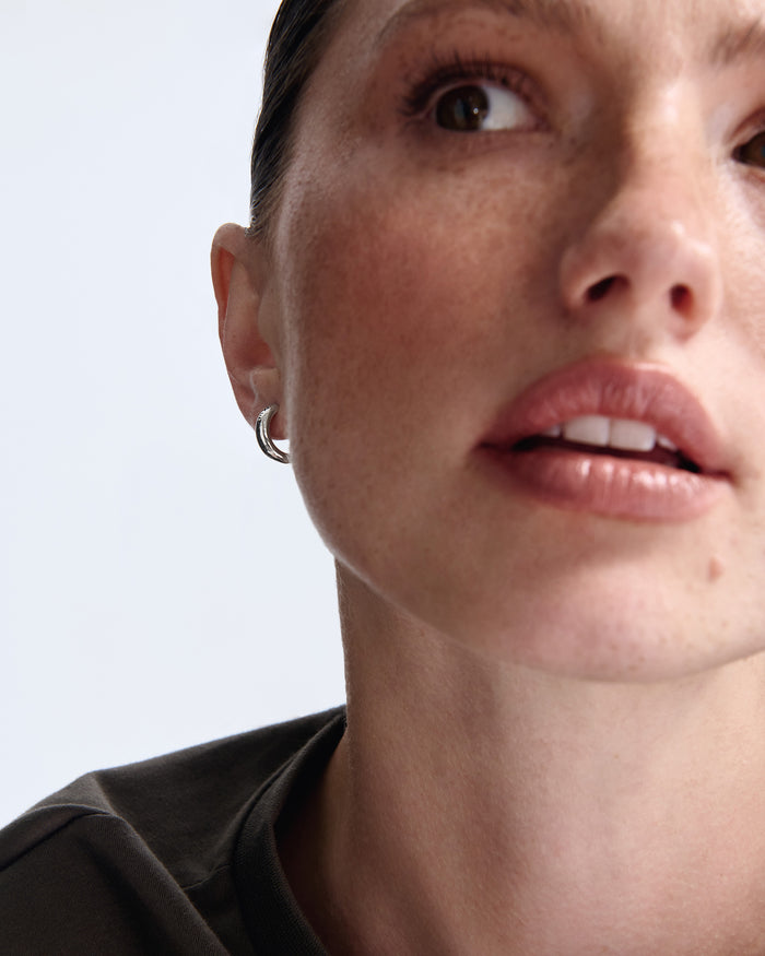 Silver hoop earrings REYTEL