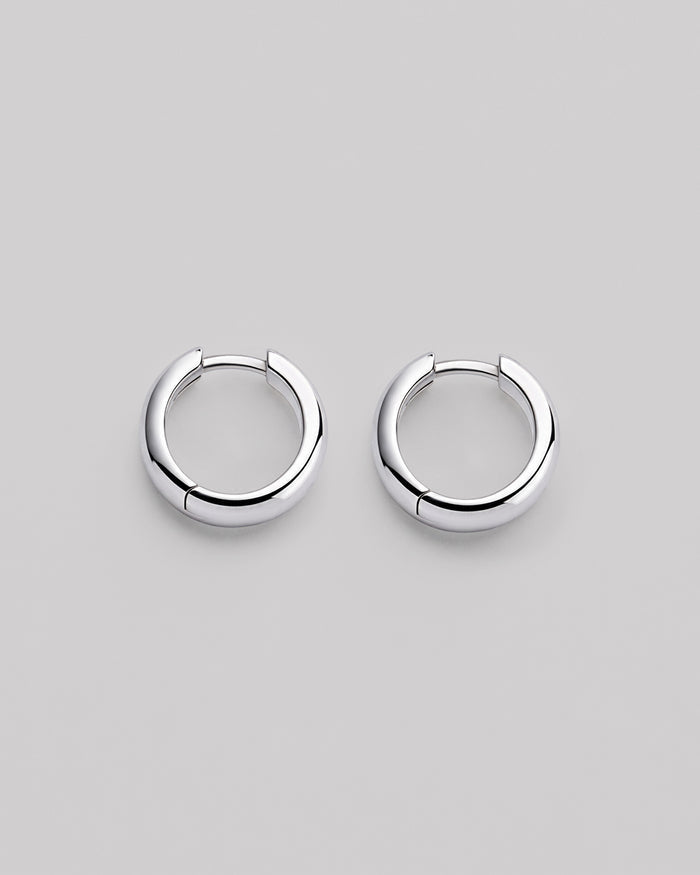 Silver hoop earrings REYTEL