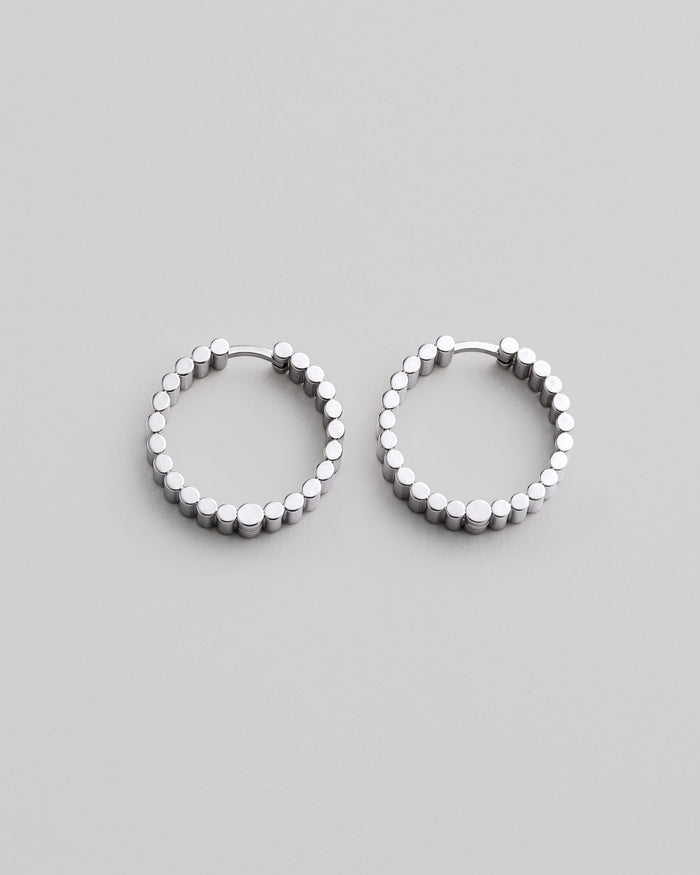Silver hoop earrings RHYTHM