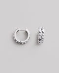 Silver hoop earrings SPIKE