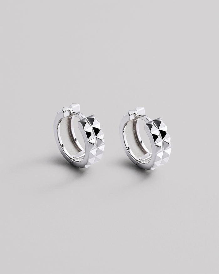 Silver hoop earrings SPIKE