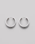 Silver hoop earrings THE CLASSIC M