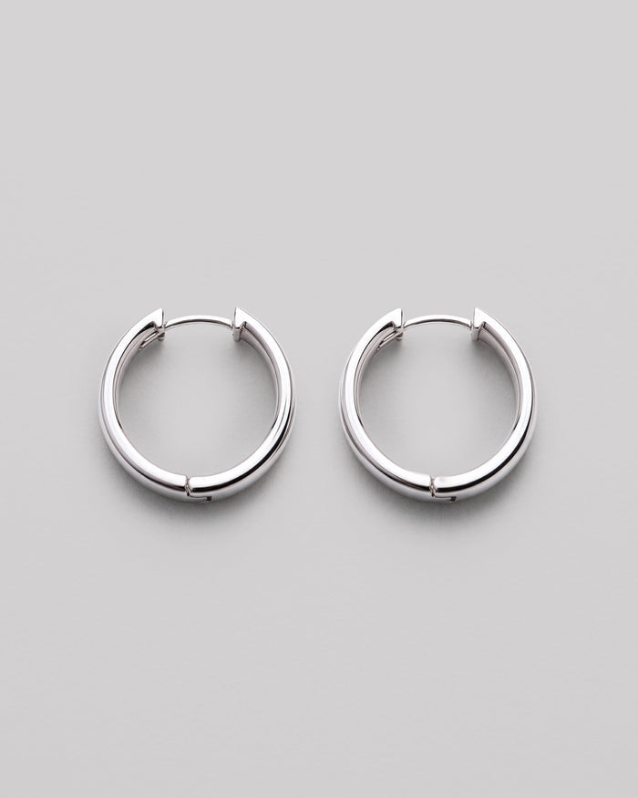 Silver hoop earrings THE CLASSIC M