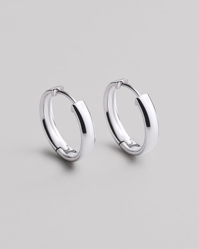 Silver hoop earrings THE CLASSIC M
