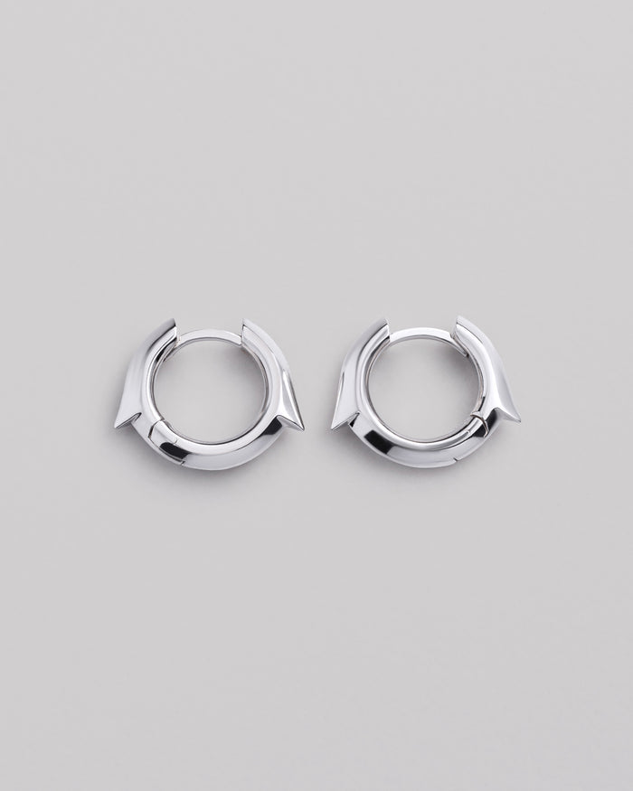Silver hoop earrings THE THORN