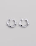 Silver hoop earrings THE THORN