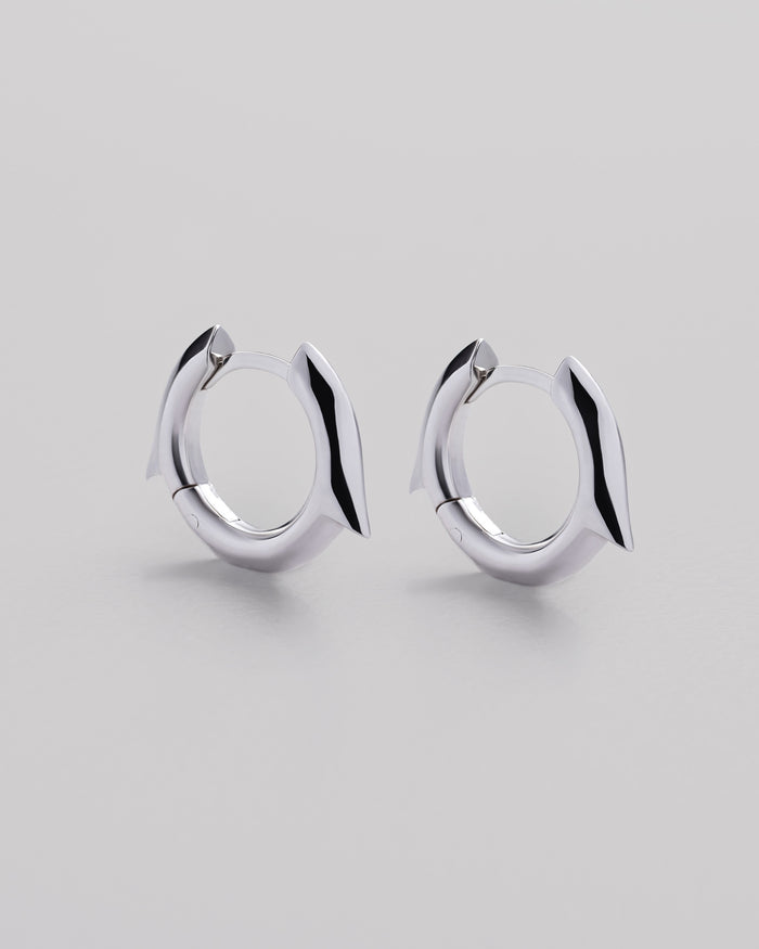 Silver hoop earrings THE THORN