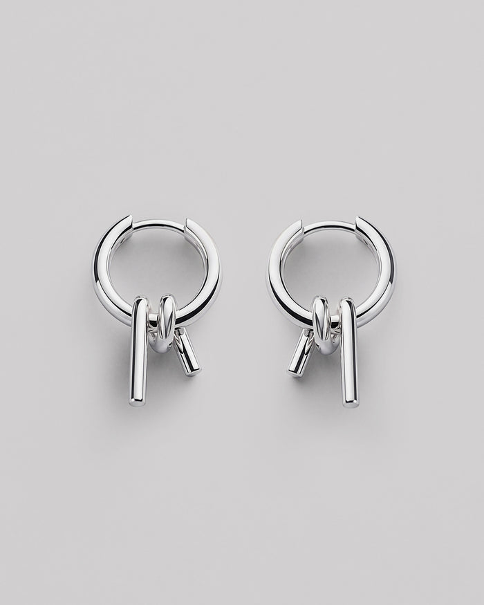 Silver hoop earrings VERVE