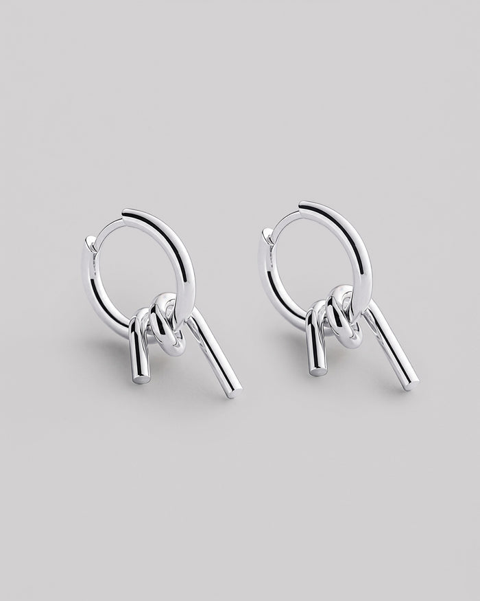 Silver hoop earrings VERVE