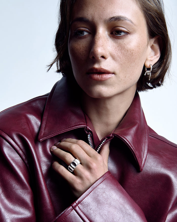 Silver hoop earrings VERVE