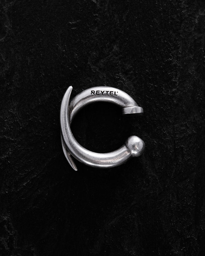 Silver mono ear cuff SIEGER