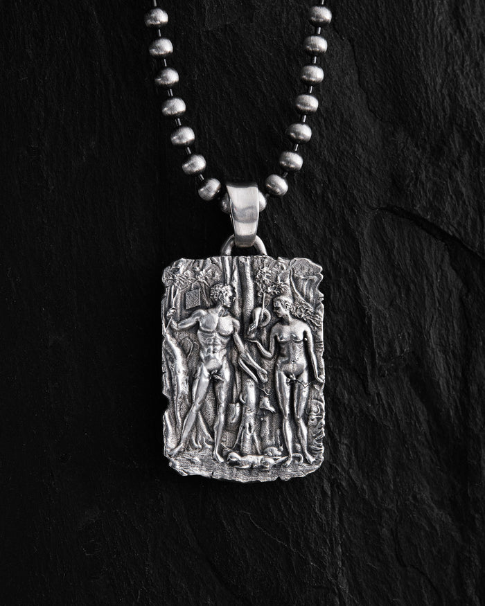 Silver pendant ADAM and EVA