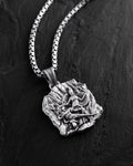 Silver Pendant ATHENA ATTACKS THE GIANT ENCELADUS