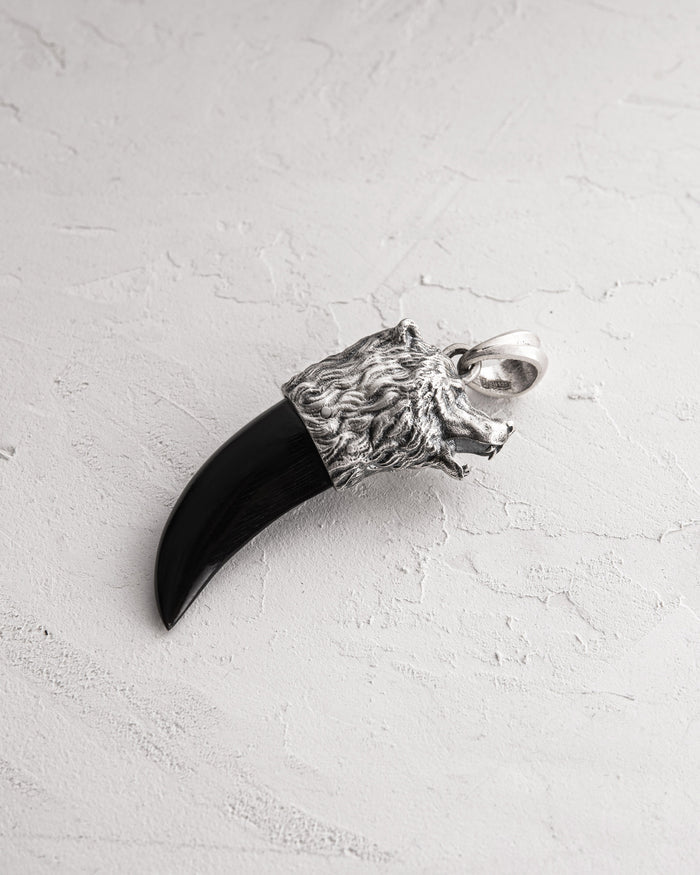 Silver pendant BEAR CLAW