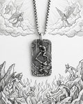 Silver pendant BOXE OMBRA