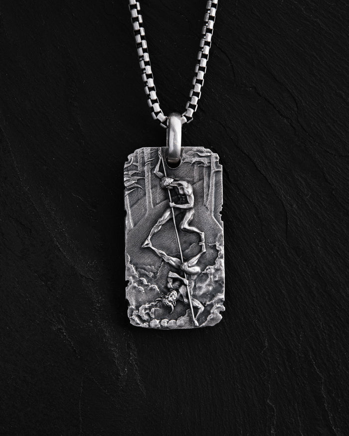 Silver pendant BOXE OMBRA