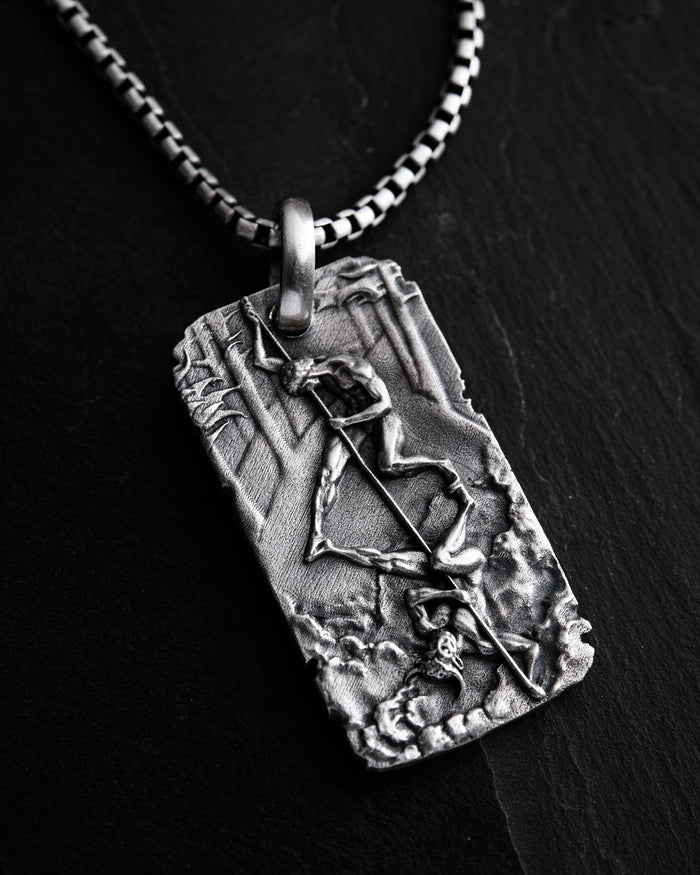 Silver pendant BOXE OMBRA