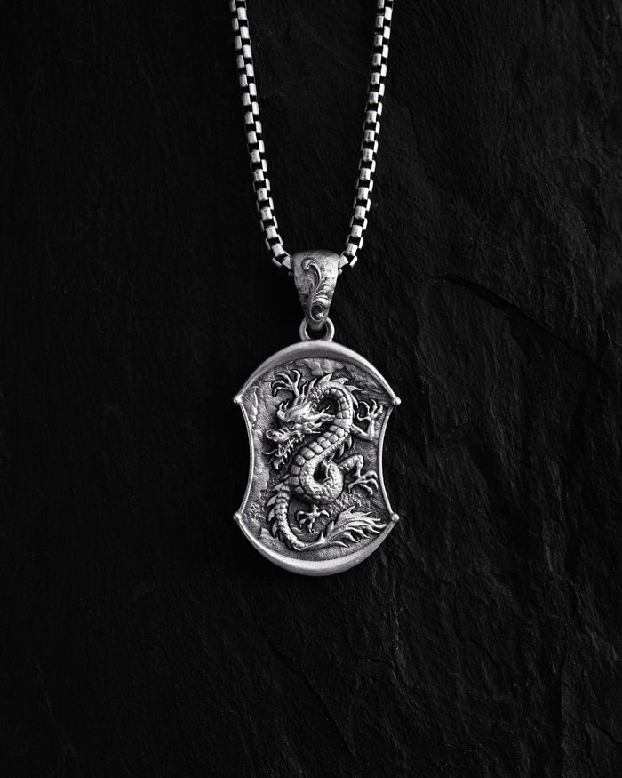 Silver pendant DRAGON