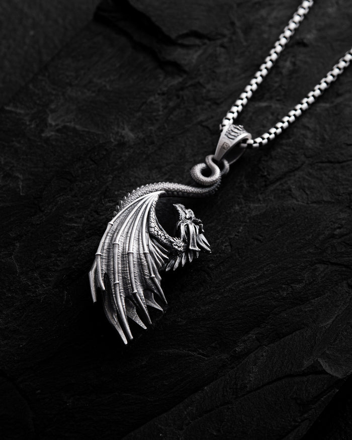 Silver pendant DRAGON