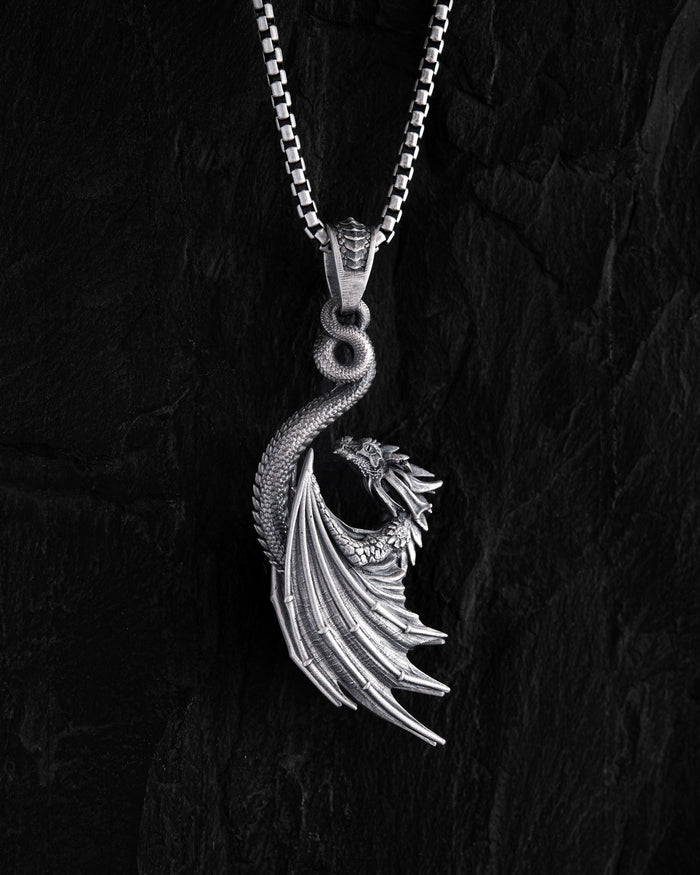 Silver pendant DRAGON