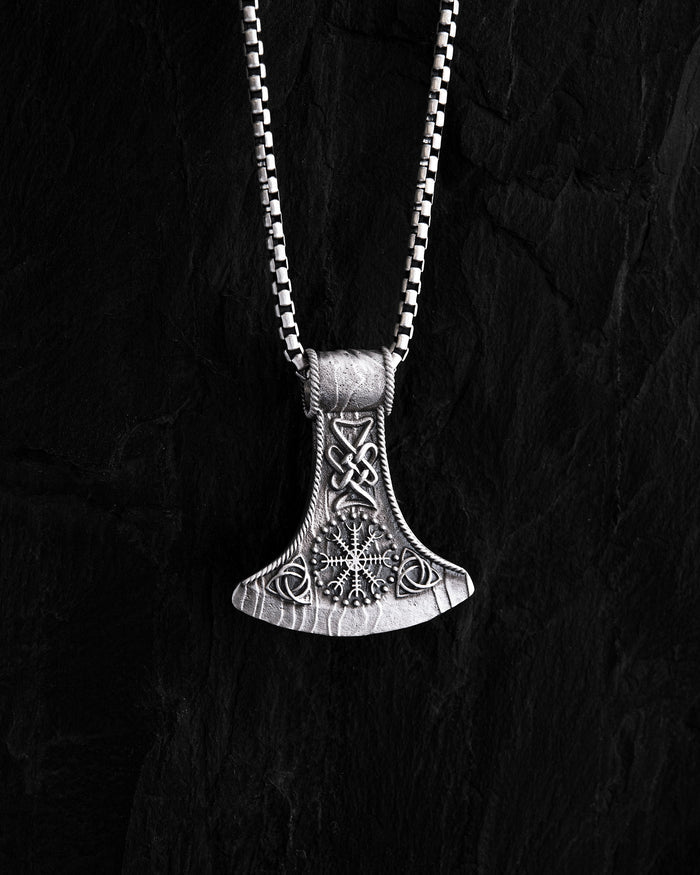 Silver pendant HELMET of TERROR