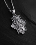 Silver pendant JESUS and SCEPTER