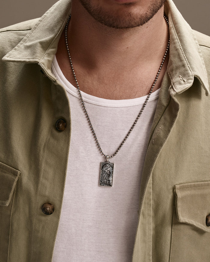 Silver pendant JESUS WITH CROWN OF THORNS